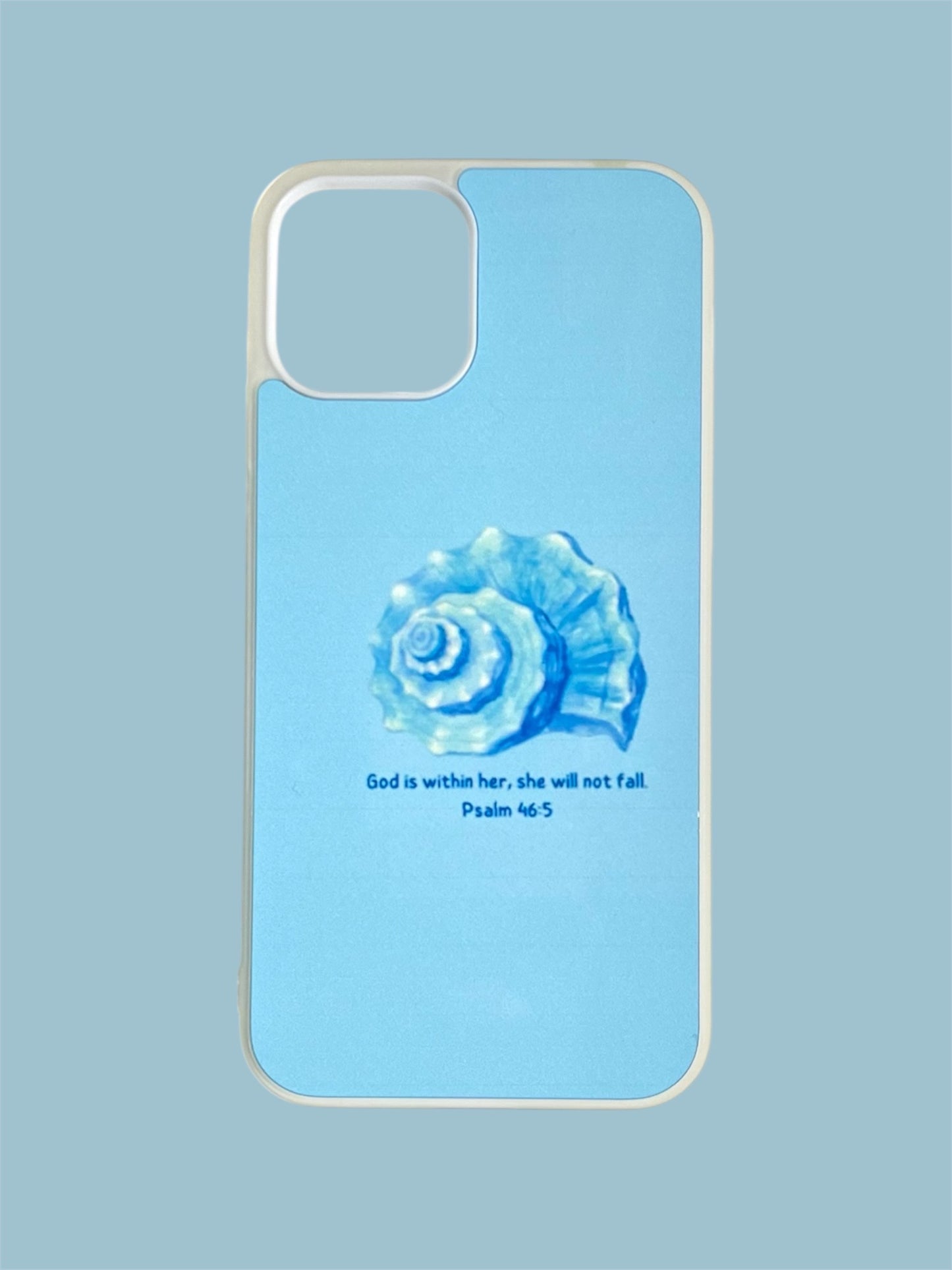 "God is Within Her" Blue Shell Phone Case