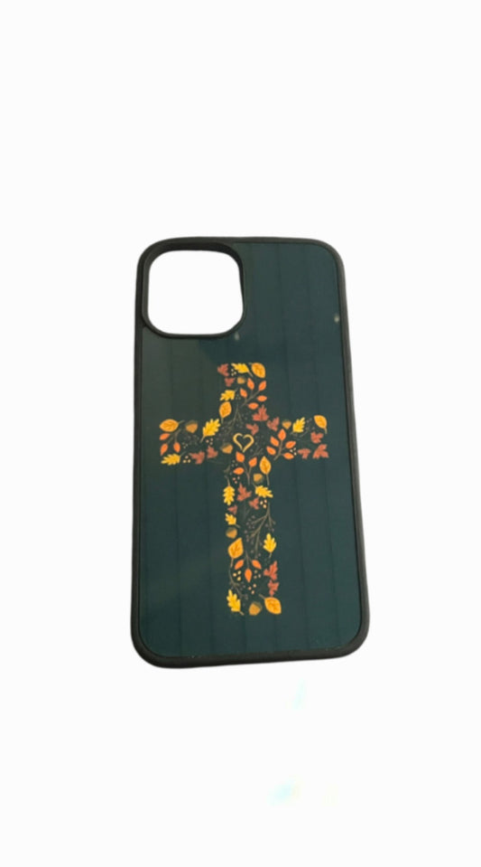 "Fall Leaves Cross" Phone Case
